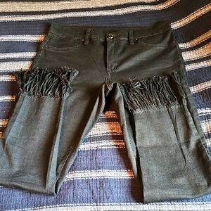 BLANKNYC Black Fringe Denim jeans. Size 29.